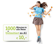 B.free 1000+ - 1000 Freiminuten in alle Netze um nur € 10,- B.free 1000+ - 1000 Freiminuten in alle Netze um nur € 10,-