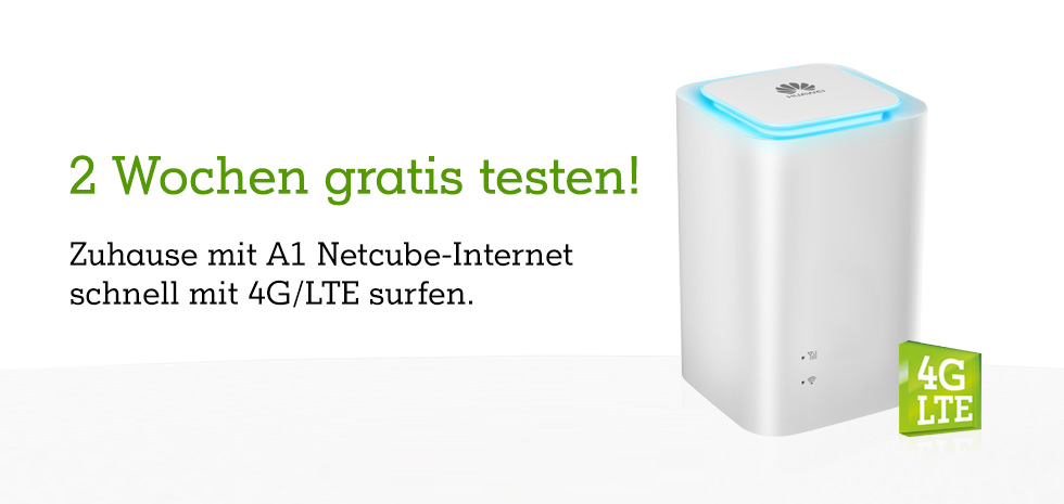 Jetzt neu: Die A1 Net Cube-Internet Tarife. Zuhause mit bis zu 150 Mbit/s surfen!